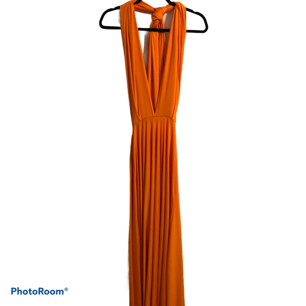 Convertible Infinity Orange Maxi Dress Sz. Small